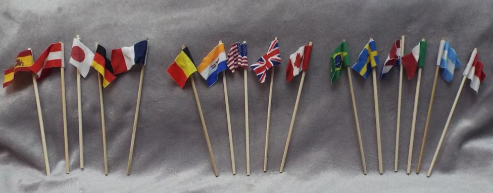 1970s F1/Grand Prix Nations Flag Set